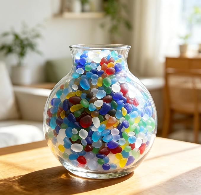 Keedolla 0.9 Lb Green Fish Tank Gravel Aquarium Frosted Glass Rocks, 6-9mm Mini - Image 7