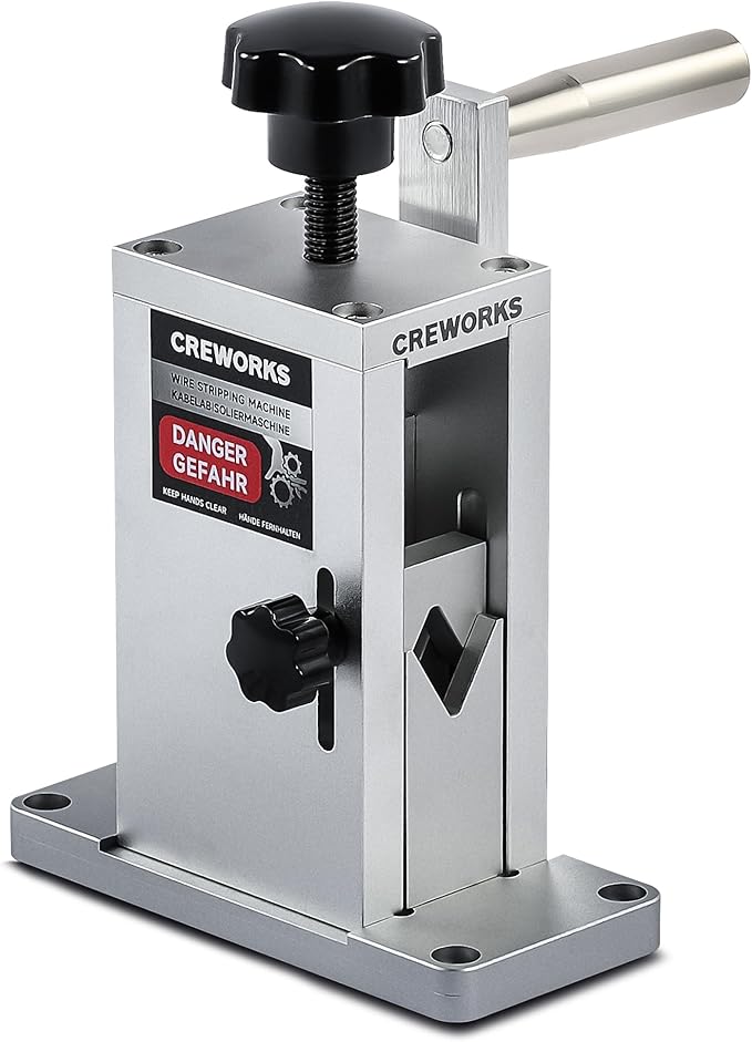 Manual Wire Stripper Machine with Adjustable Feed Hole, Portable Cable Wire Stripper for Scrap Copper Wire Recycling - Drill Powered, Copper Wire Stripping without Replacing Hole Plates