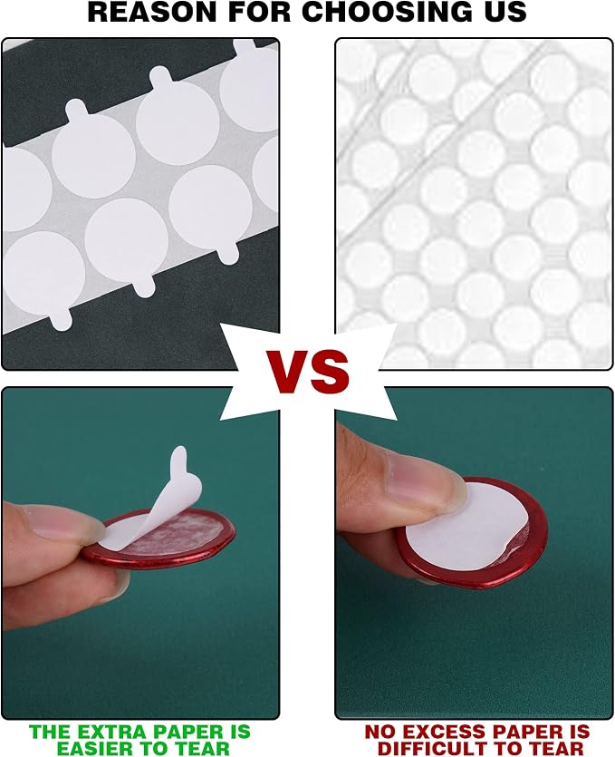 Double Sided Adhesive Dots for Wax Seal, 204 Pieces 1 Inch Stickers Round - Image 3