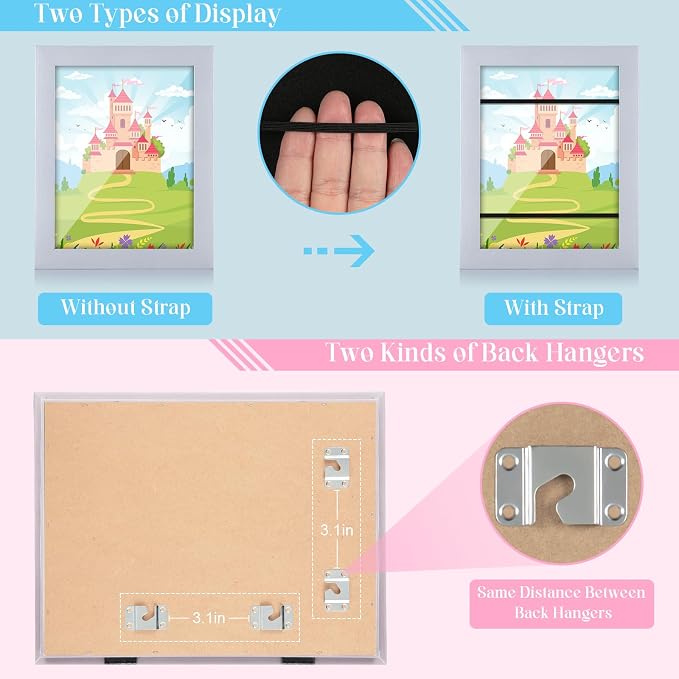 Kids Art Frames, 8.5x11 Front Opening Kids Artwork Frames Changeable, Light - Image 2