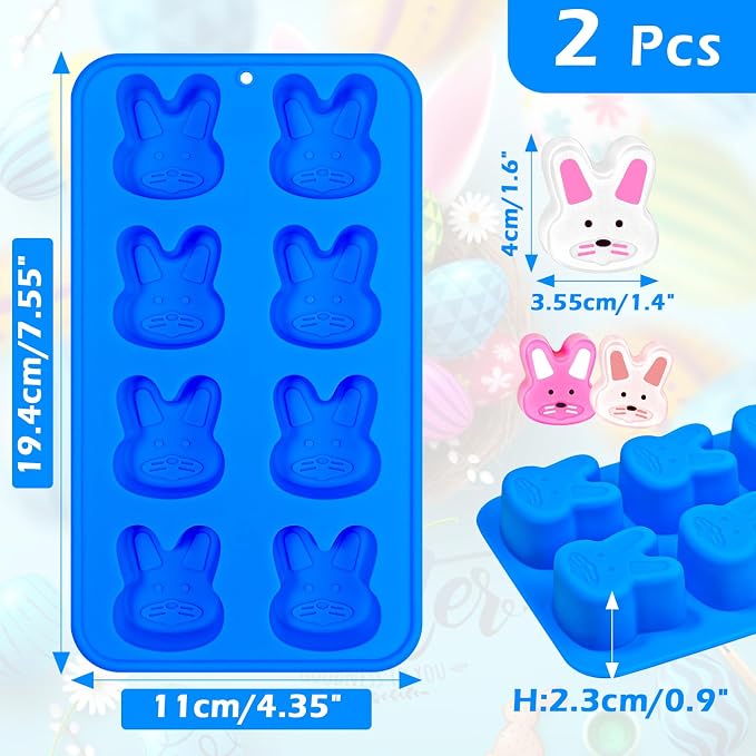 Webake Easter Bunny Ice Cube Molds, 8-Cavity Bunny Silicone Molds - Image 3
