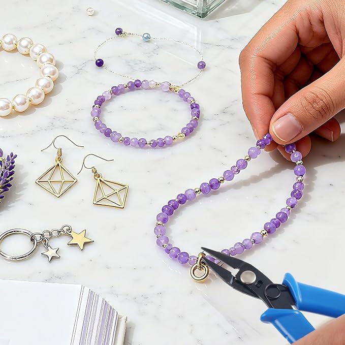 URSKYTOUS Split Ring Pliers Jewelry Making Tools Jump Ring Opener Tool Keychain - Image 5