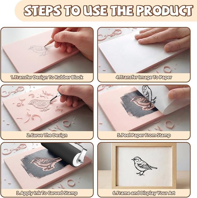 Oopsu Linocut Printmaking Kit - Image 4