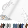 Fabric Repair Patches, 17X79 inch Linen Self-Adhesive Fabric Repair Tape, Strong Sticky Linen Patch for Sofas, Tote Bags, Clothing, Car Seats, Furniture（White, 17X79 inch）