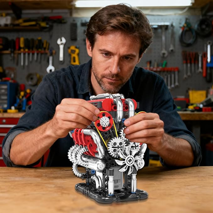 WINGIFT V8 Engine Building Set, V8 Engine Model kit That Run, Build Your Own - Image 7