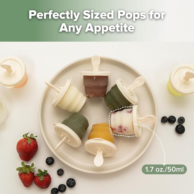 haakaa Silicone Popsicle Molds for Kids, Collapsible Ice Pop Molds - Image 6