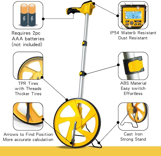 Zozen Measuring Wheel Digital Display, Telescopic Handle, High Precision | - Image 3