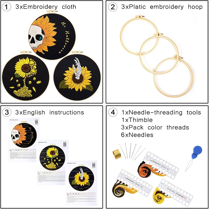 Halloween Gothic Embroidery Kits - Image 3