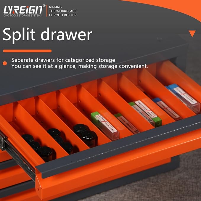 Drill Bit Dispenser Cabinet, Drill Bit Storage Organizer for 1/16" to 1/2" Drill Bits, Stackable Drill Bit Dispenser 5 Drawers