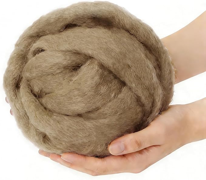 3.4oz Wool Roving, Needle Felting Wool Military Olive, Wool Roving by %22VNAKER%22+Flagship