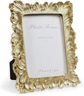Cuspin 5x7 Picture Frame Gold Frames, Vintage Ornate Palm Leaves Textured by Cuspin