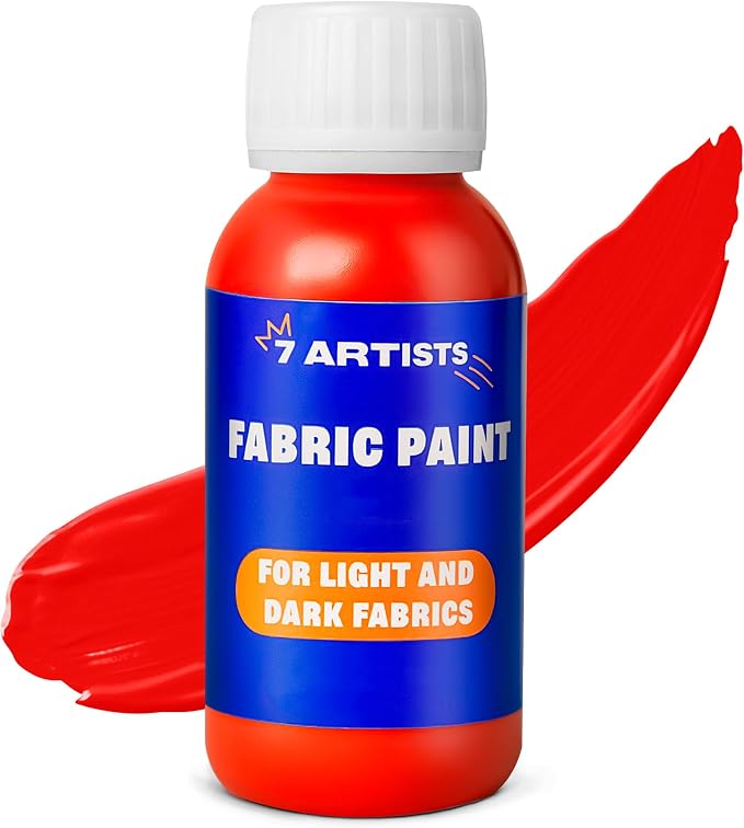 Red Fabric Paint 4 fl. oz – Permanent Fabric Paint Red by 7+Artists