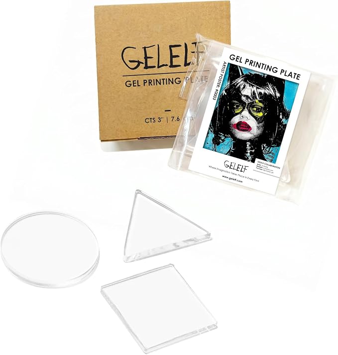 GELELF Gel Press Monoprinting Plates 3 Piece kit by GELELF