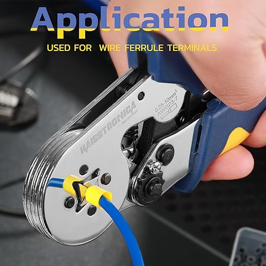 haisstronica Ferrule Crimping Tool Kit Wire Ferrules Crimper with 1200PCS Ferrule AWG 23-7 Wire End Ferrule Terminals