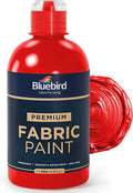 BLUEBIRD Fabric Paint, Vermilion Red, 16.9 Fl Oz, Permanent Fabric Paints by BluebirdArts