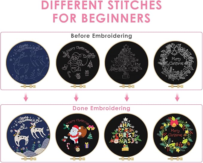 TINDTOP Christmas Embroidery Kit - Image 3