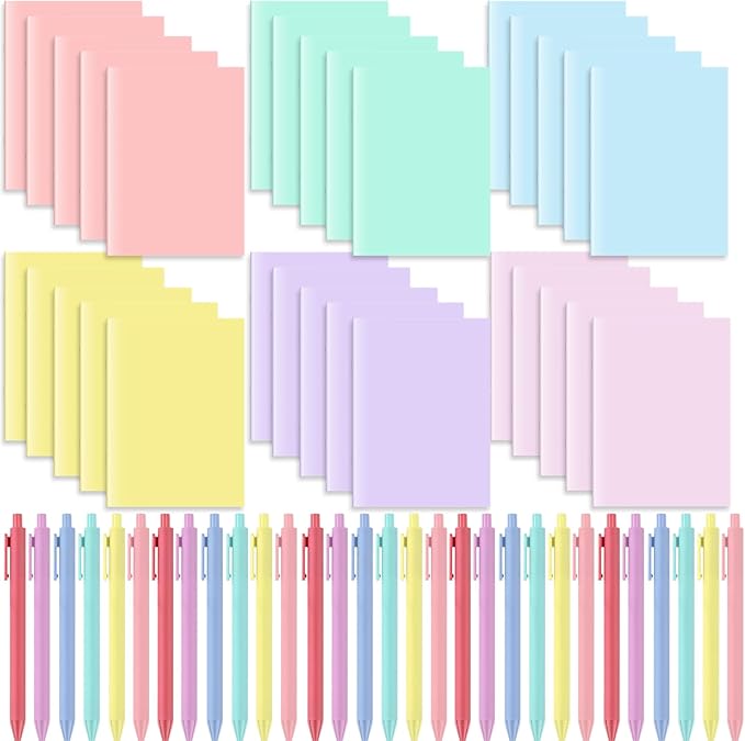 Sayglossy 60 Pcs School Pocket Journal Notebook Bulk by Sayglossy