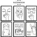 6 Pack Reusable Bathroom Stencils by XIAOSHAN