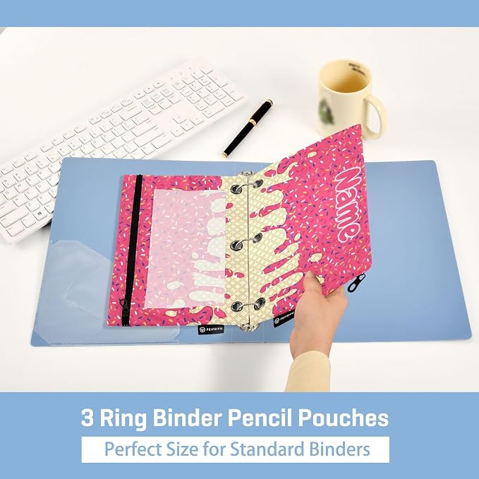 Custom Red Ice Cream Print Pencil Pouch - Image 4