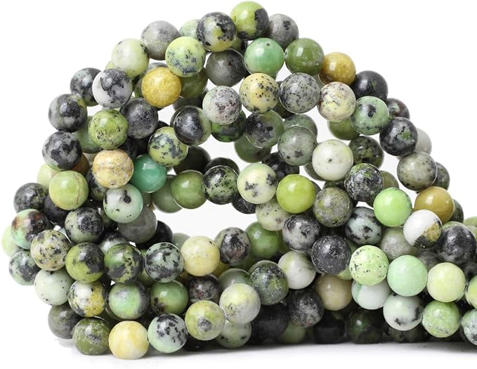 45PCS 8mm Natural Australian Jade Stone Beads Round Loose Beads by CHEAVIAN