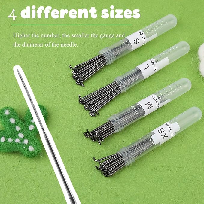WONVOC Needle Felting Needles, 4 Sizes Triangle Felting Needles, Needle Felting - Image 3