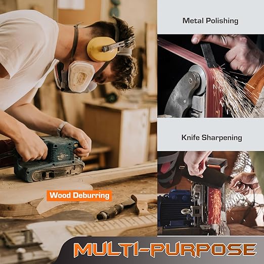 KonaFlex Sanding Belts 20 Pack 3x21 Inch Belt Sander Paper Aluminum Oxide with 60/80/120/150/240 Grits for Woodworking, Paint Sanding, Metalworking, Rust Removal