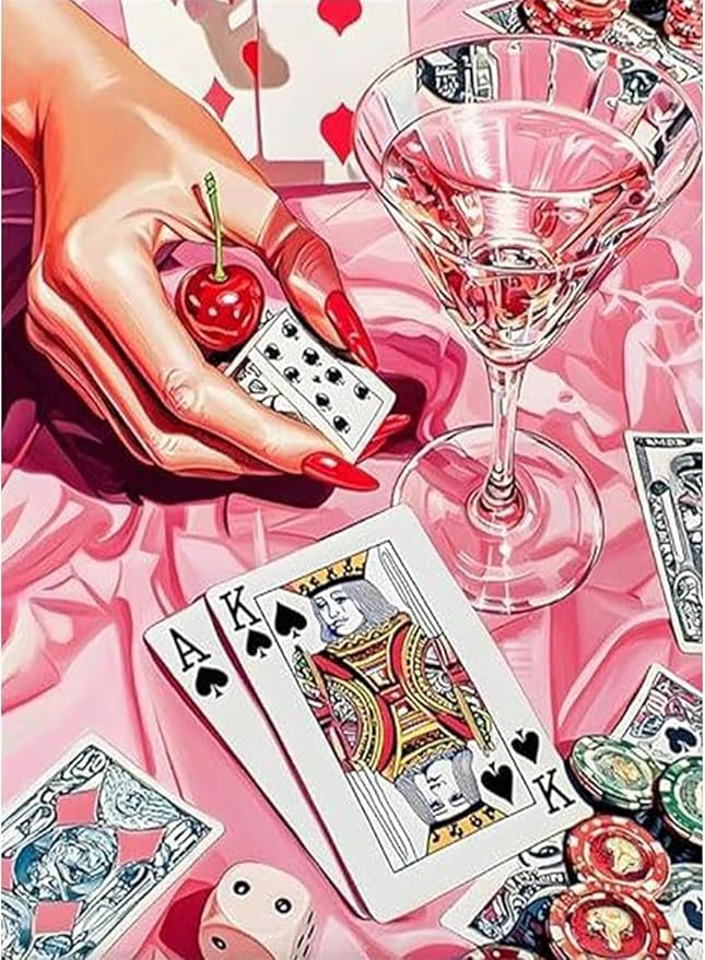Poker Cross Stitch Kits, Embroidery Starter Kit by Unknown