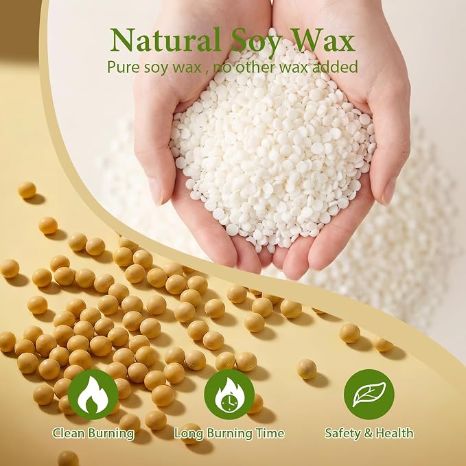 SAEUYVB Soy Wax for Candle Making, 5lbs Natural Soy Wax Pellets - Image 3