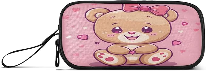 Cute Bear Pencil Case Box Boys Girls Large Pencil Pouch - Image 8