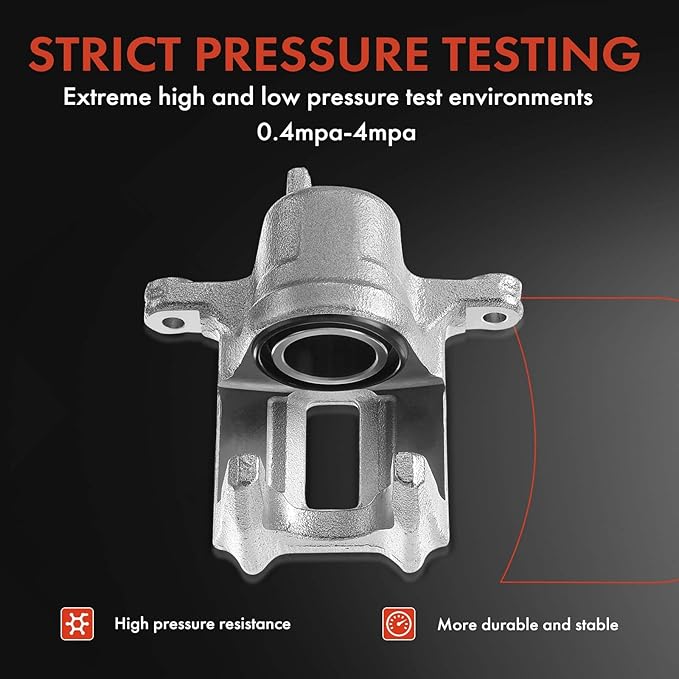 A-Premium Disc Brake Caliper Assembly Without Bracket Compatible with Select Dodge, Jeep, Ram and Volkswagen Models - Grand Caravan, Journey, Town & Country, Wrangler JK, Nitro, Routan, C/V - Front