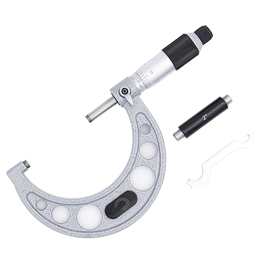 Clockwise Tools MMTR-03 Premium Outside Micrometer with Carbide Tip 2-3" Measuring Range 0.0001" Graduation Precision Machinist Tool