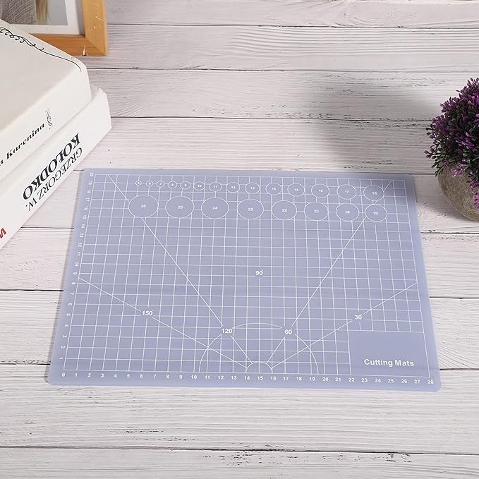 Translucent Cutting Mat, See Through Self Healing Cutting Mat, Non Slip Gridded - Image 6