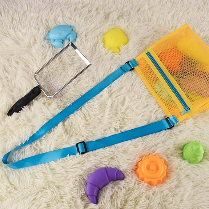 MUYIZI Beach Mesh Shovel with Mesh Shell Bags, Kids Filter Sand Scooper - Image 5