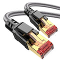 Cat 8 Ethernet Cable 10 ft, 40Gbps 2000Mhz High Speed Gigabit LAN Internet Cables,RJ45 Patch Cord Braided Round S/FTP Network Cable,for Smart Home,Office,Gaming,Modem, Router