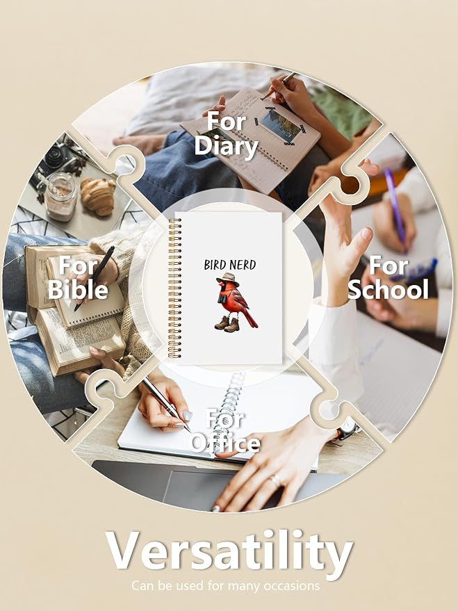Funny Cardinal Bird Birding Spiral Notebook, Gifts - Image 5
