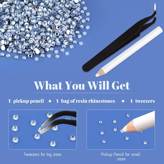 8000PCS 3mm Resin Rhinestones in Bulk, Bedazzling Flatback Crystals Rhinestones - Image 7