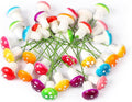 MIDELONG Mini Mushrooms Tiny Figurines Miniatures Colorful Mushrooms Garden by MIDELONG