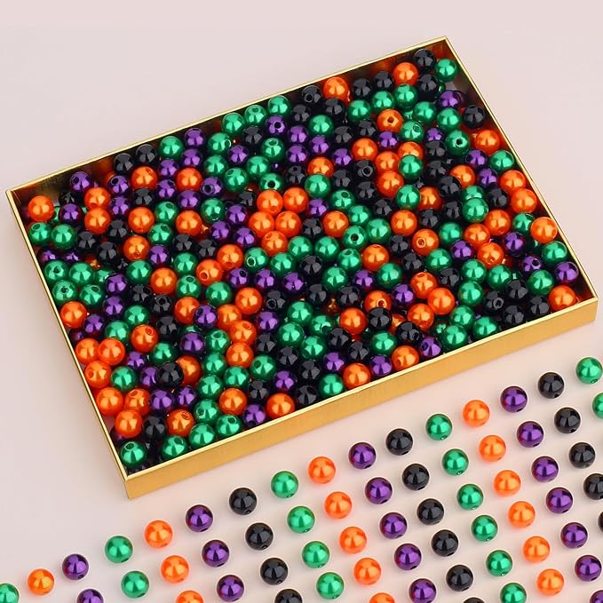 DUQGUHO Halloween Beads for Jewelry Making, 6mm Halloween Charms for Bracelets - Image 6