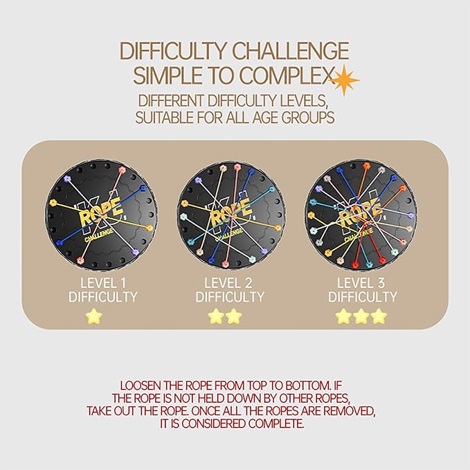 lartoys Rope Untangling Puzzle Game, Educational Strategy Board Game - Image 6
