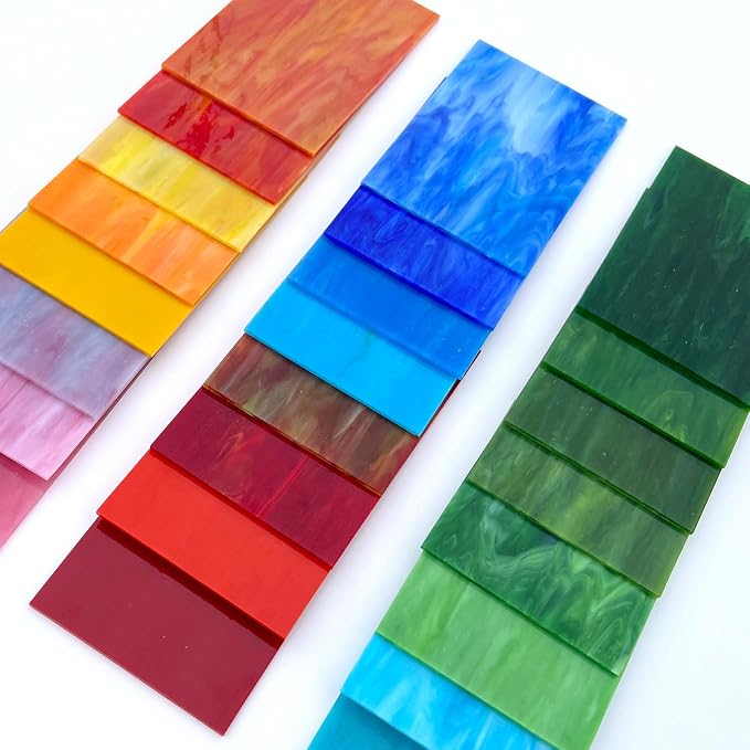 LITMIND 24 Sheets Vibrant Stained Glass Variety Pack – 6 x 4 Inch Tiffany Style - Image 2