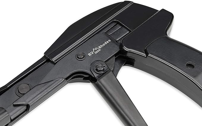 42708 Zip Tie Gun/Cable Tie Install Tool, Adjustable Tension with Built-In Cutter, for Nylon Ties up to 1/4”- Black