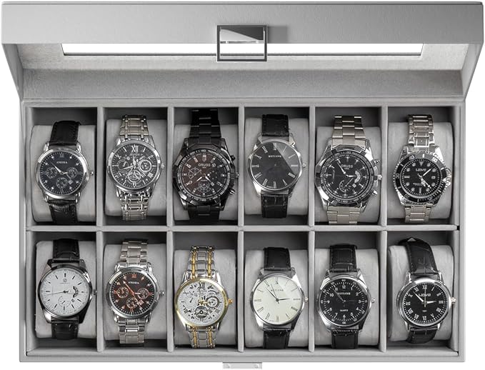 ProCase Watch Box Organizer, 12 Slot Watch Display Case by ProCase