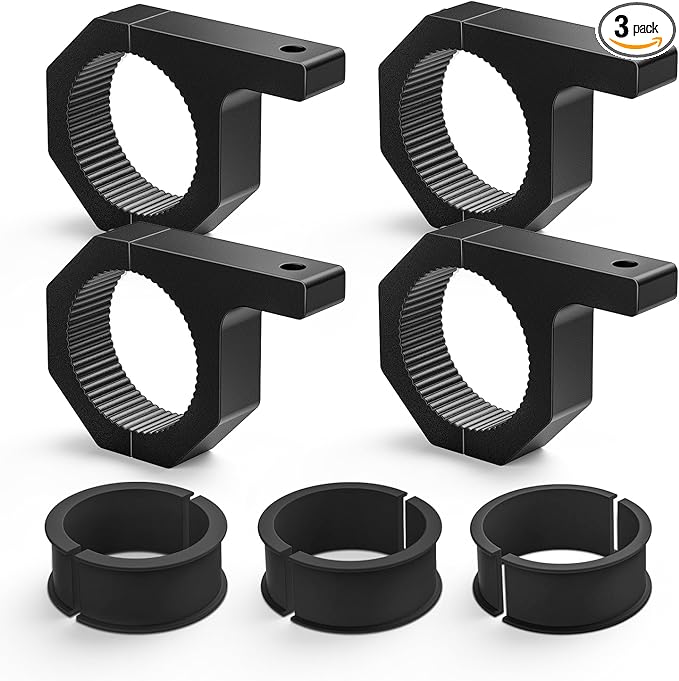 Nilight 4PCS Roll Bar Clamps Mounting Brackets LED Light Mount Clamp Tube Lights Mounts Fit on 2.135" 2.25" 2.375" 2.5" Bull Bars Roof Racks Rolls Cages for ATV UTV Truck