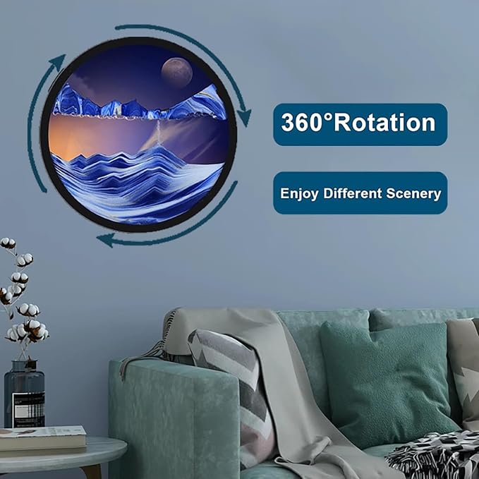 PROEATS Moving Sand Art, Wall Art Deep Sea Sandscape Room Decoration, - Image 2