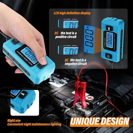 Car Circuit Tester, Automotive Current Tester Blade Fuse Max 48V, Circuit Measure Amp Fuse Buddy, Automotive Blade Checker Fuse Box Test for Current Circuit Testing