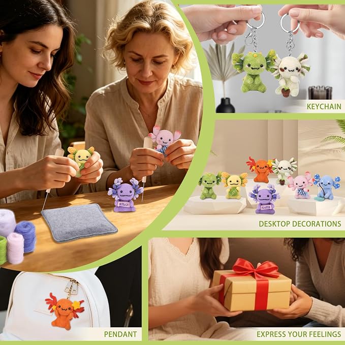 Yizzvb Needle Felting Kit, Felt Animal Kit, Wool Felting Tools Including Wool - Image 7