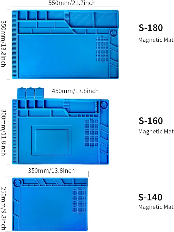 Kaisi S-180 Large Silicone Soldering Mat Magnetic Repair Work Mat, Heat - Image 8