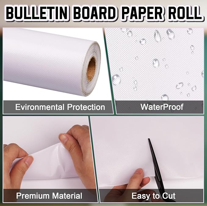 Inkspire Light Purple Bulletin Board Paper Roll, 14.8FTx47IN Large Reusable - Image 3