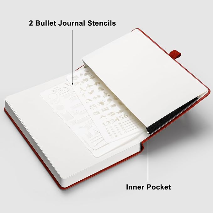 RETTACY Blank Journal Notebook, 192 Pages, A5 Medium Size | Leather Hardcover - Image 7