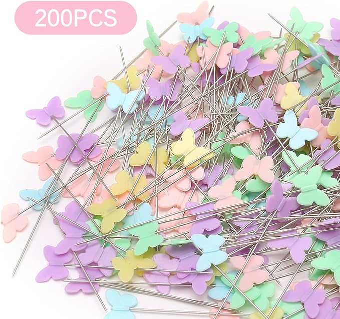 Elisel 200 pcs Multicolor Straight Pins Straight Quilting Pins Craft - Image 3